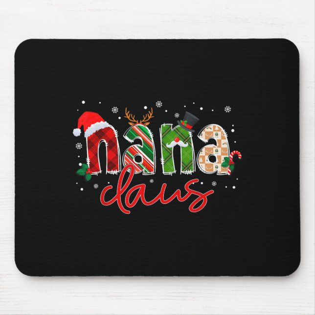 Mousepad Nana Claus Santa Claus Family Matching Christmas P (Frente)