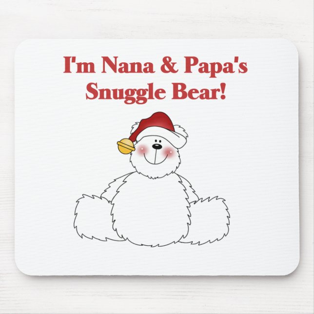 Mousepad Nana e Papa's Snuggle Bear T-shirts e presentes (Frente)