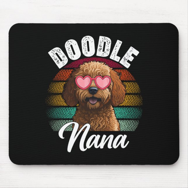 Mousepad Nana Goldendoododle Cachorro do Lover Mães D (Frente)