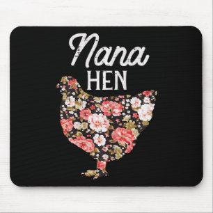 Mousepad Nana Hen Flores Dia de as mães Fazenda Galinha Vov