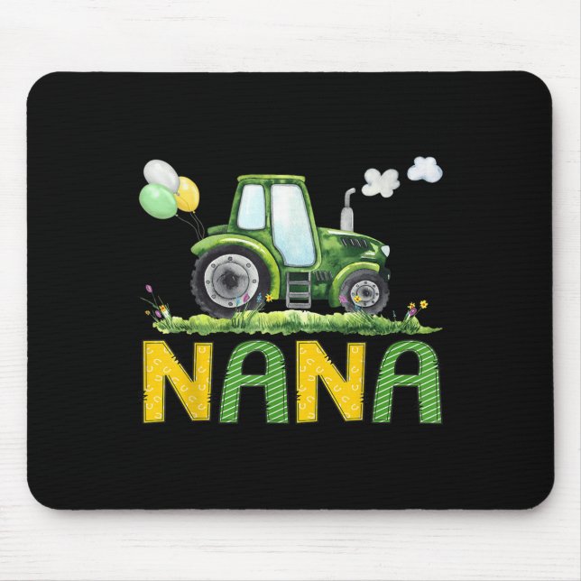 Mousepad Nana Of The Birthday Boy Tractor Farm Truck Matchi (Frente)