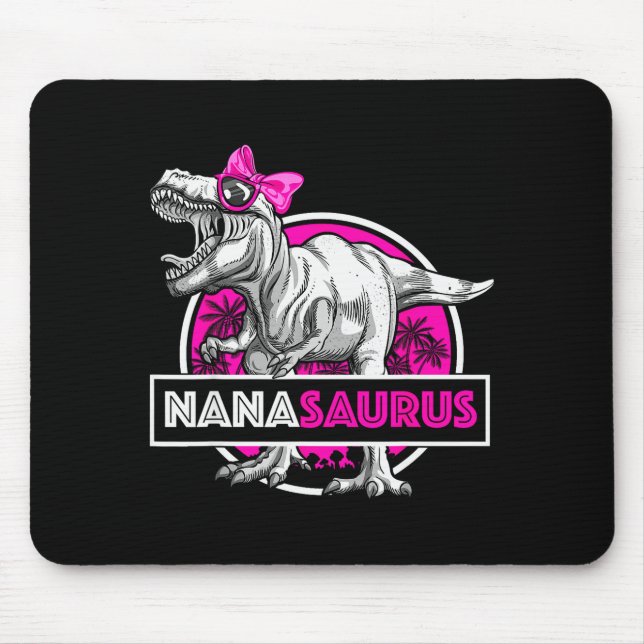 Mousepad Nanasaurus T-rex Matching Funny Grandma Saurus Din (Frente)