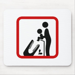 Mousepad Não alimente o bebê ao sinal do jardim zoológic