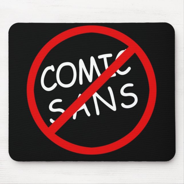 Mousepad Não cómico sem o tapete do rato (Frente)