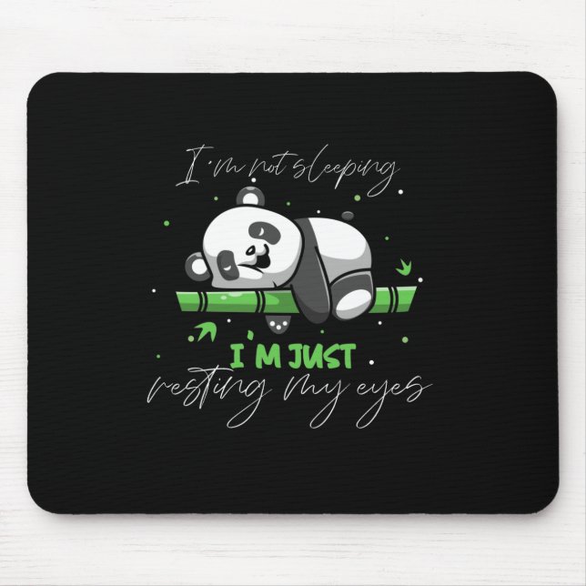 Mousepad Não Dormindo Apenas Descansando Meus Olhos Panda G (Frente)