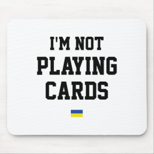 Mousepad Não Estou Jogando Cartas Sinal de Bandeira da Ucrâ