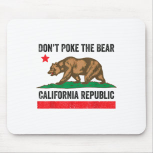 Mousepad Não faça cocô no urso na República da Califórnia