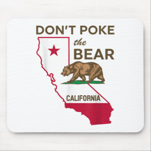 Mousepad Não faça cocô no urso na República da Califórnia