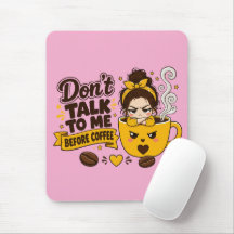 Não Fale Comigo Antes Do Café Garota Mal-Humorada
