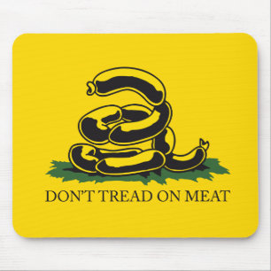 Mousepad Não pise na carne, paródia engraçada da bandeira d