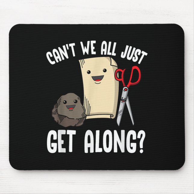 Mousepad Não podemos nos dar bem em tesouras de papel F (Frente)