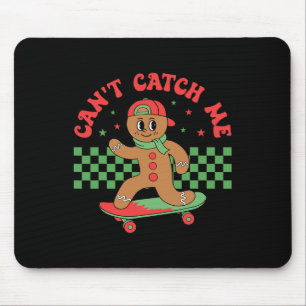 Mousepad Não posso me pegar retro Natal Gingerbird Boy Xma
