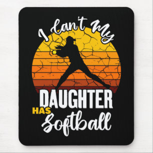 Mousepad Não Posso Minha Filha Tem Softbol Orgulhosa Mãe Pr