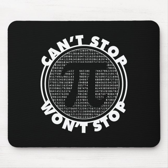 Mousepad Não posso parar o Dia Nacional de Pi (Frente)