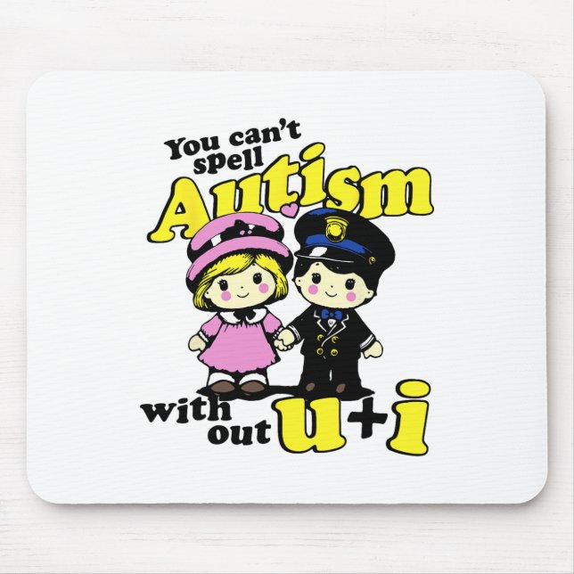 Mousepad Não posso soletrar Autismo sem nós (Frente)