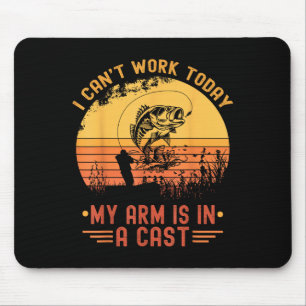 Mousepad Não Posso Trabalhar Hoje Meu Braço Engessado Piada