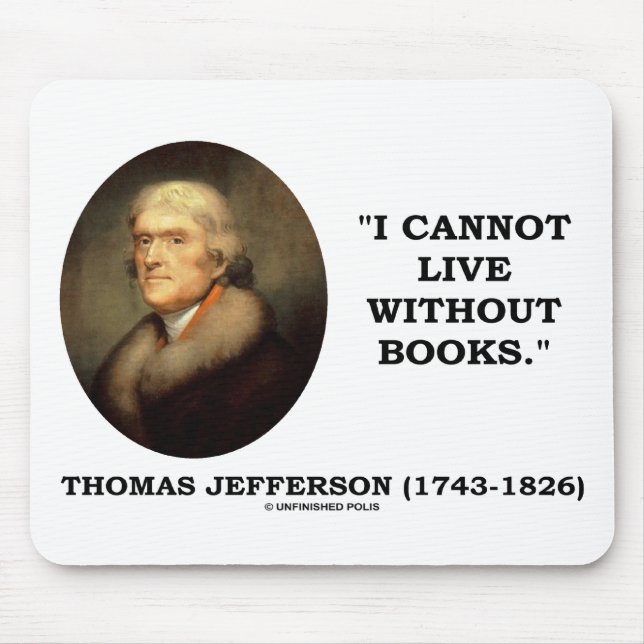 Mousepad Não Posso Viver Sem Livros (Frente)