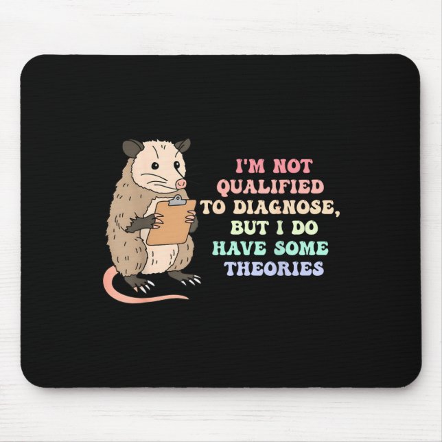Mousepad Não qualificado para diagnosticar psicologia sarcá (Frente)