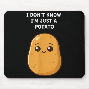 Mousepad Não sei uma batata desenho engraçado batata comida