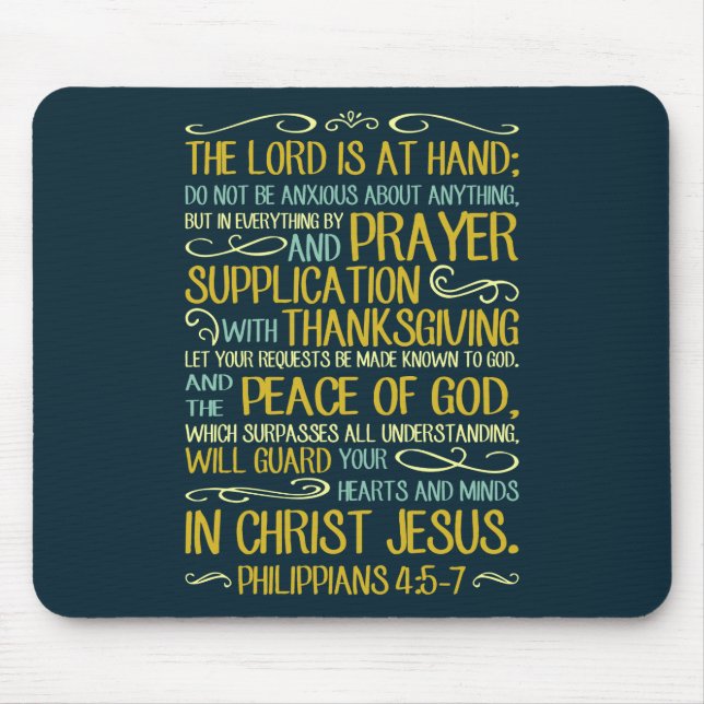 Mousepad Não seja - 4:5 dos Philippians - 7 ansiosos (Frente)