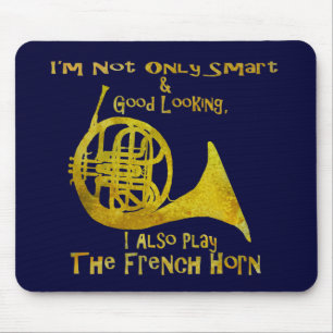 Mousepad Não somente trompa francesa esperta