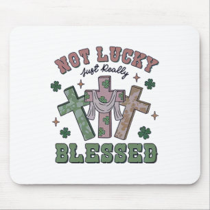 Mousepad Não Sortudo Simplesmente Abençoado St Patricks Day