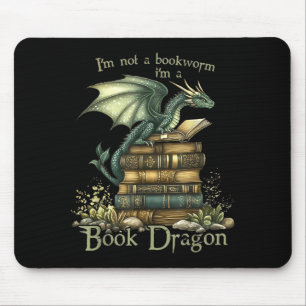 Mousepad Não Sou Uma Minhoca De Livros Sou Um Dragão De Liv
