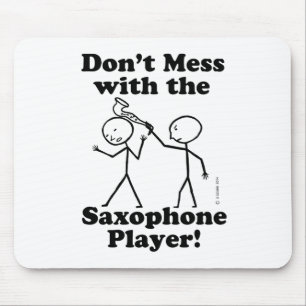 Mousepad Não suje com o jogador de saxofone