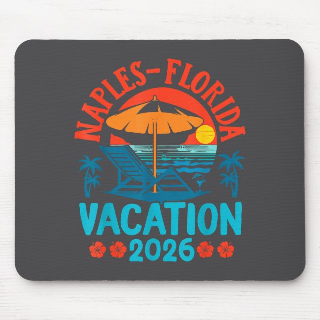 Mousepad Naples Florida 2026 Family Vacation Beach Summer V (Frente)