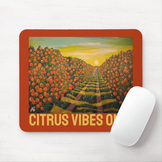 Mousepad Naranjas de Valencia Painting by Alfred Fox (Com mouse)