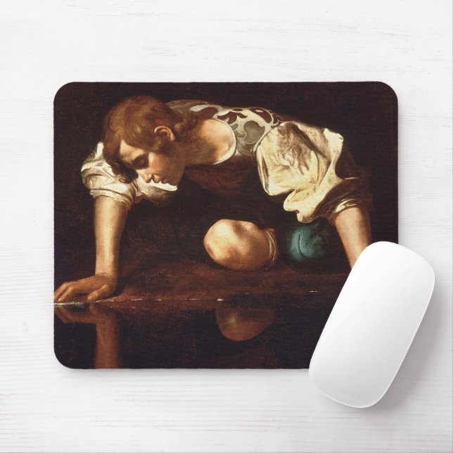 Mousepad Narciso por Michelangelo Merisi da Caravaggio (Com mouse)