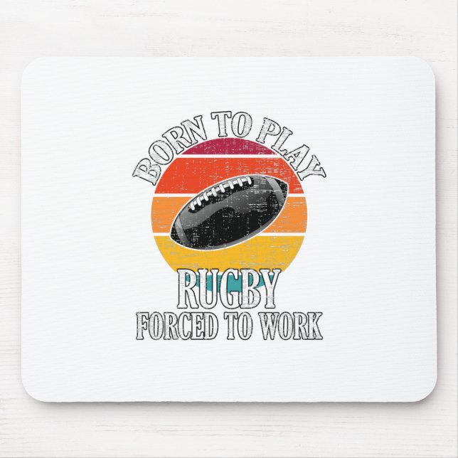 Mousepad Nascer A Jogar Rugby Forçado A Funcionar (Frente)