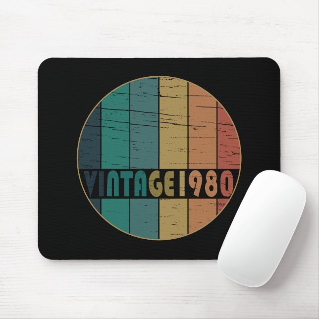 Mousepad Nascer de aniversário de 1980 (Com mouse)