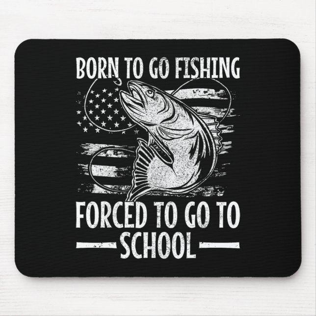 Mousepad Nascer De Ir Pescar Pescador De Peixe Garoto Engra (Frente)