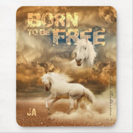 Mousepad Nascer de ser livre, Beleza da Natureza: Cavalo Br
