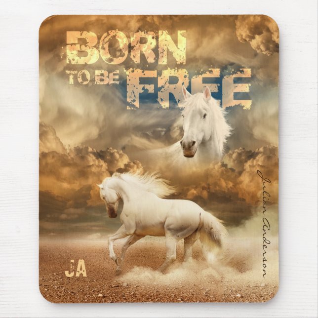 Mousepad Nascer de ser livre, Beleza da Natureza: Cavalo Br (Frente)