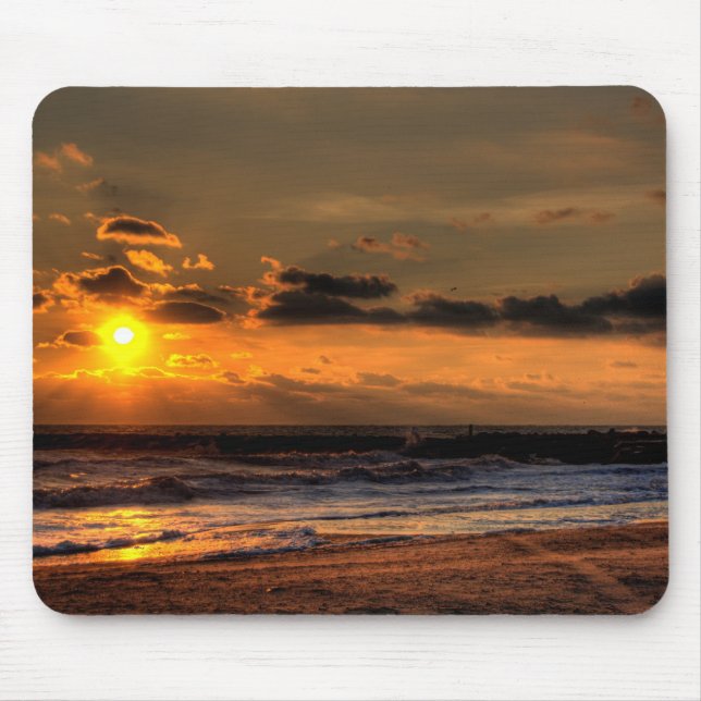 Mousepad Nascer do sol da praia (Frente)