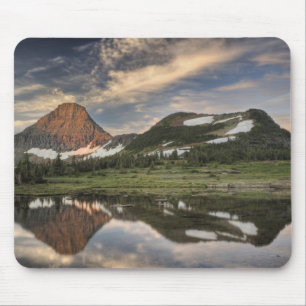 Mousepad Nascer do sol e reflexo, Parque Nacional Glacier,