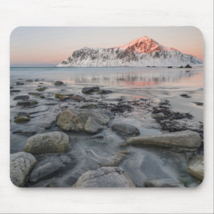 Mousepad Nascer do sol Flakstad e Praia de Skagsanden