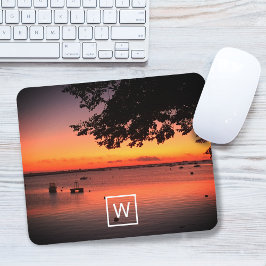 Mousepad Nascer do sol Monograma CRIE O SEU PRÓPRIO Foto