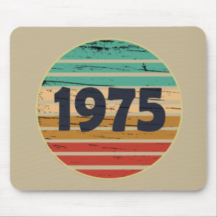 Mousepad Nascer em 1975 vintage 50º presente de aniversário