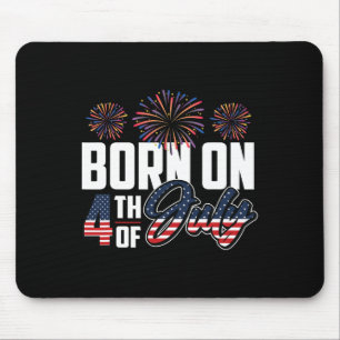 Mousepad Nascer Em 4 De Julho De Aniversário Pa