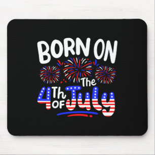 Mousepad Nascer Em 4 De Julho Festa de aniversário Homens D