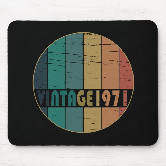 Mousepad Nascer em presente de aniversário de 1971 (Frente)
