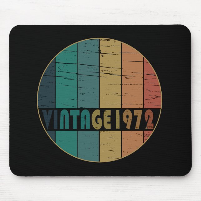 Mousepad Nascer em presente de aniversário de 1972 (Frente)