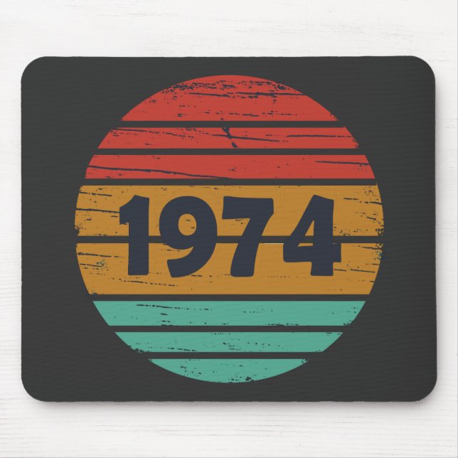 Mousepad Nascer em presente de aniversário de 1974 (Frente)