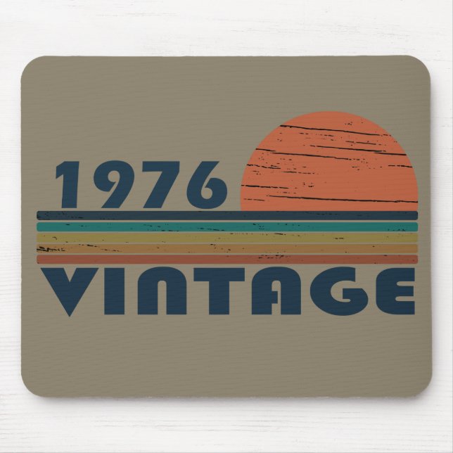 Mousepad Nascer em presente de aniversário de 1976 (Frente)