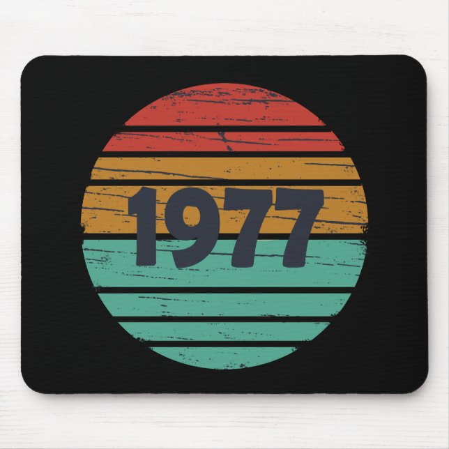 Mousepad Nascer em presente de aniversário de 1977 (Frente)