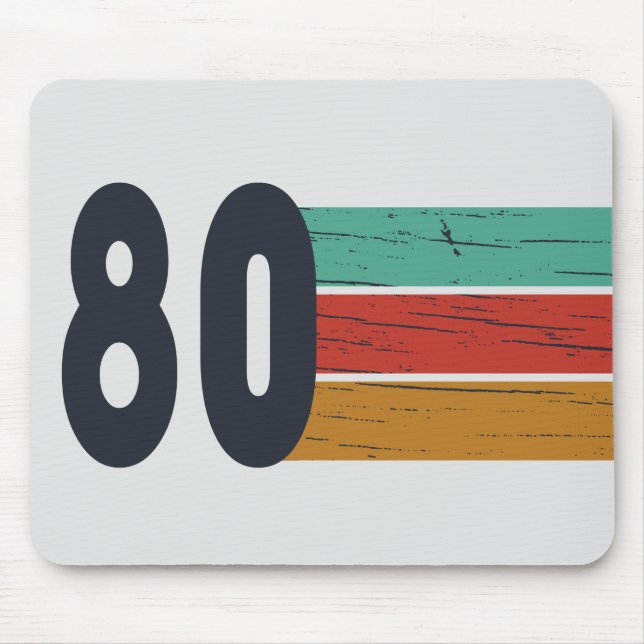 Mousepad Nascer em presente de aniversário de 1980 (Frente)