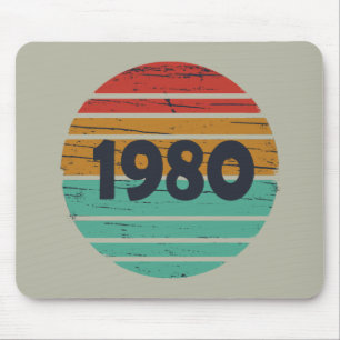 Mousepad Nascer em presente de aniversário de 1980